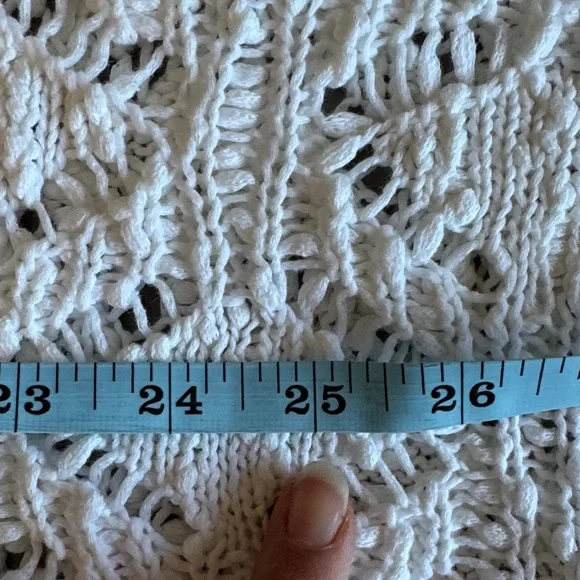 NWT J. Jill White Crochet Cotton Knit Sweater size Large - Picture 13 of 15